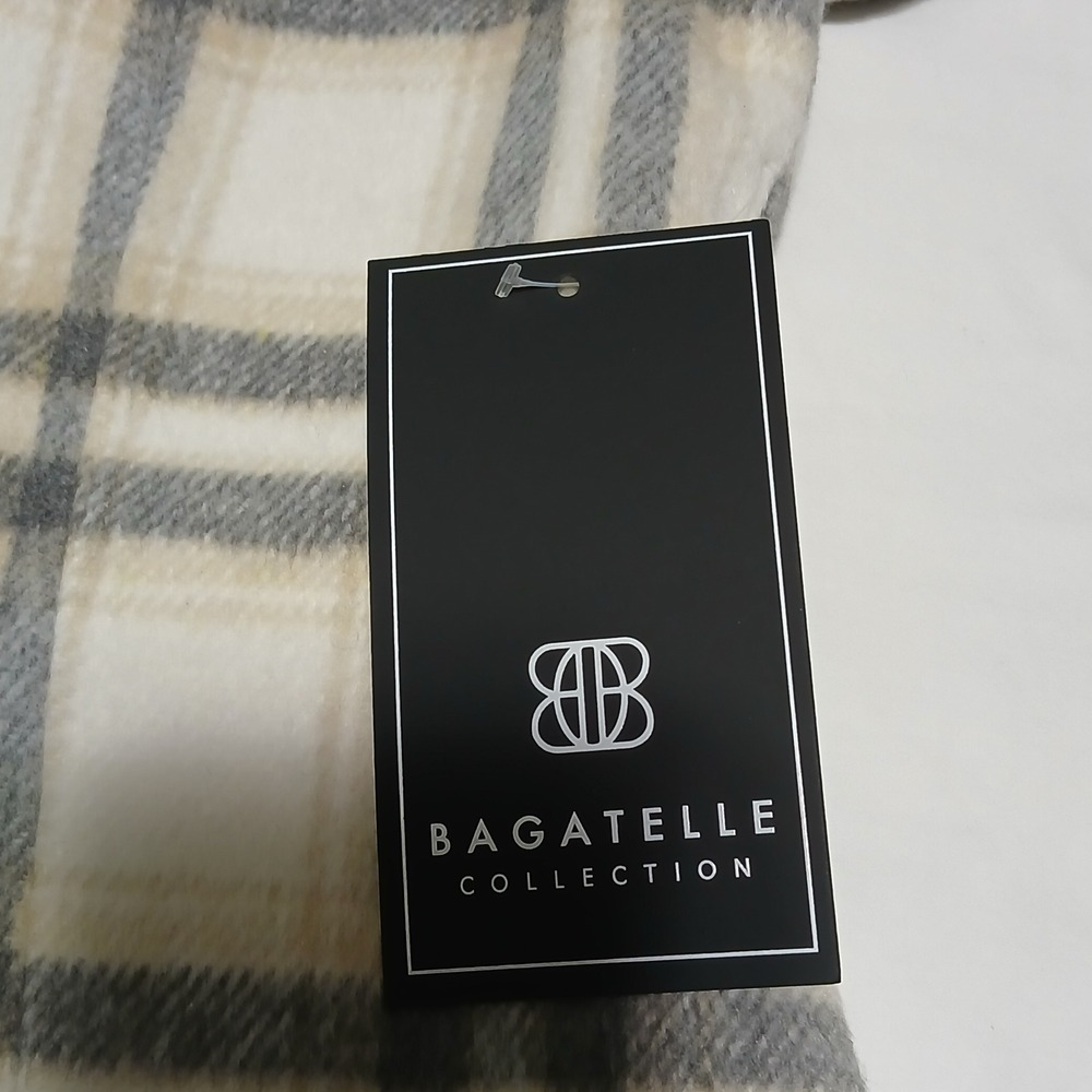 BAGATELLE COLLECTION Women's Plaid Blazer Jacket Cream Gray Size M Single Button - Picture 6 of 12